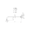 400mm Round Shower Arm Matte Black - Image 2